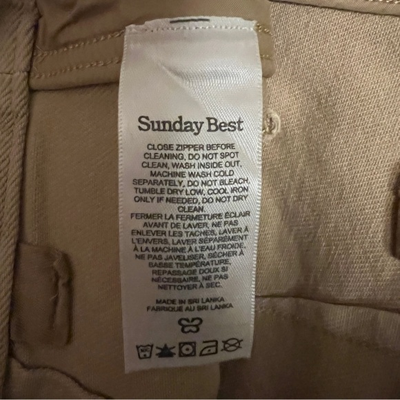 Aritzia Sunday Best New Jaden Pant Gold Camel Khaki Straight-Leg Chino Pants, 0 - Picture 7 of 7